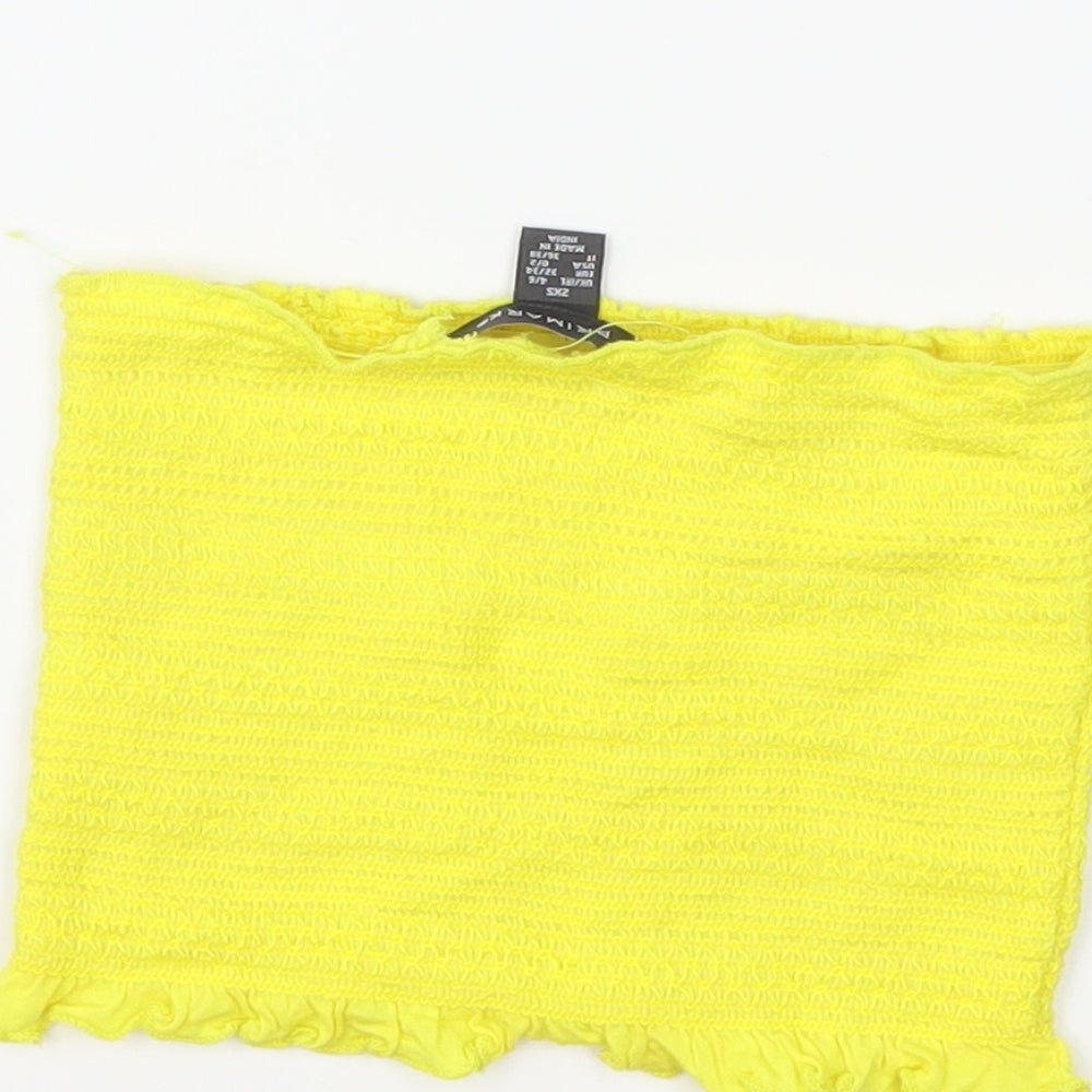 Primark Womens Yellow   Cropped Tank Size 4