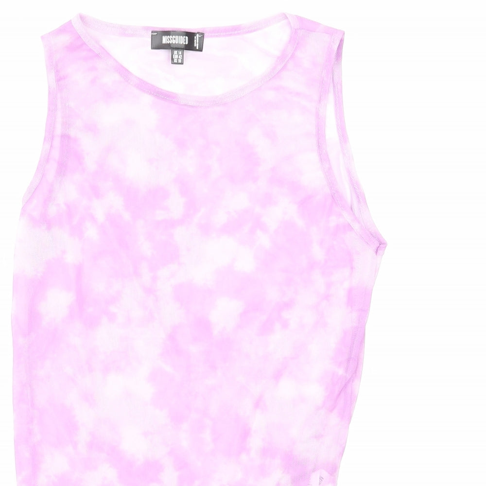 Womens UK Size 14 Missguided Purple Basic Tank