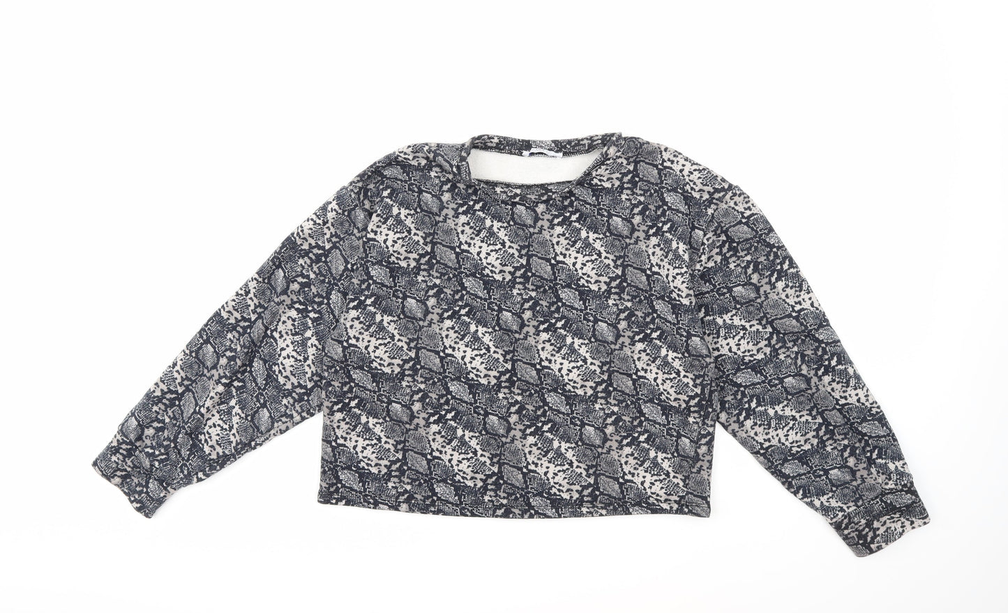 Zara Womens Grey Animal Print  Pullover Sweatshirt Size M