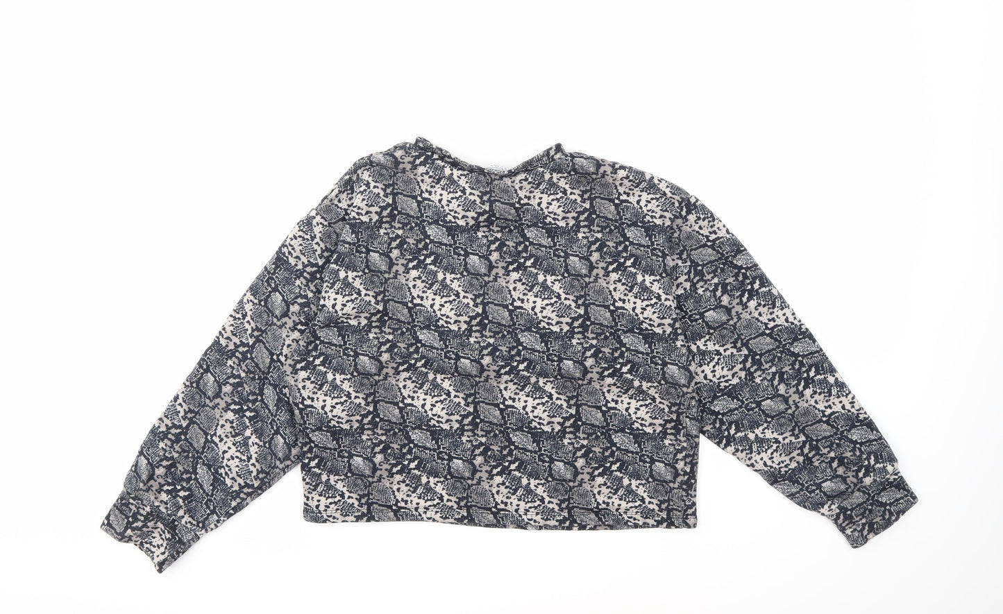 Zara Womens Grey Animal Print  Pullover Sweatshirt Size M