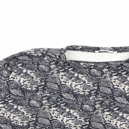 Zara Womens Grey Animal Print  Pullover Sweatshirt Size M