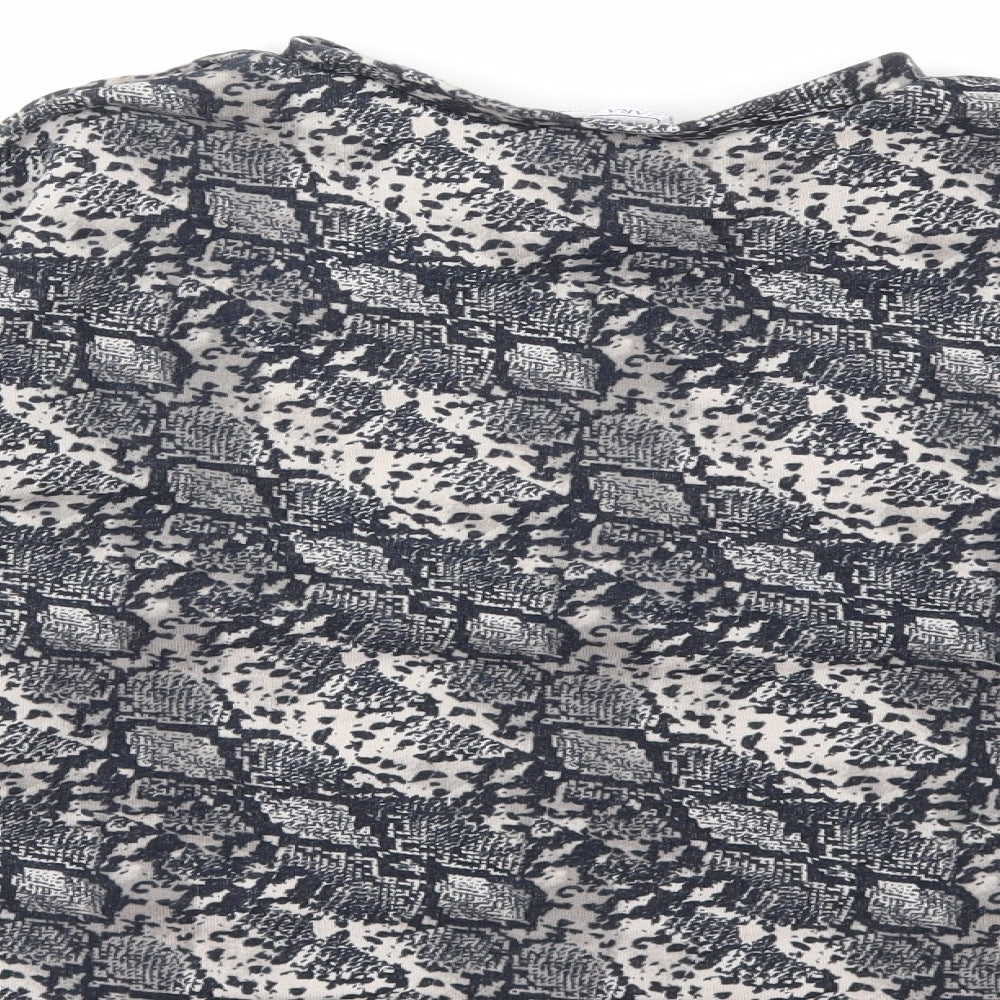Zara Womens Grey Animal Print  Pullover Sweatshirt Size M