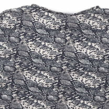 Zara Womens Grey Animal Print  Pullover Sweatshirt Size M