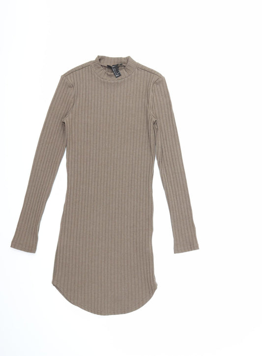 Front view of Forever 21 women’s green knit jumper, size S