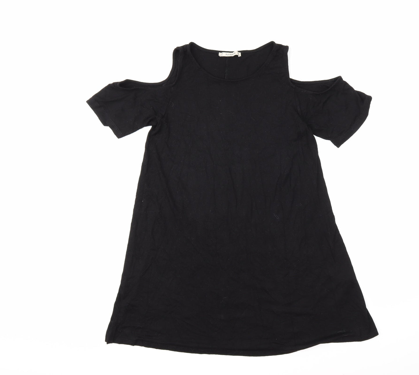 Womens UK Size S Pull&Bear Black Basic T-Shirt
