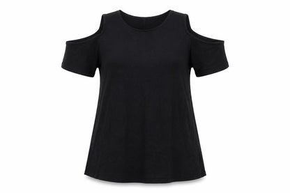 Womens UK Size S Pull&Bear Black Basic T-Shirt