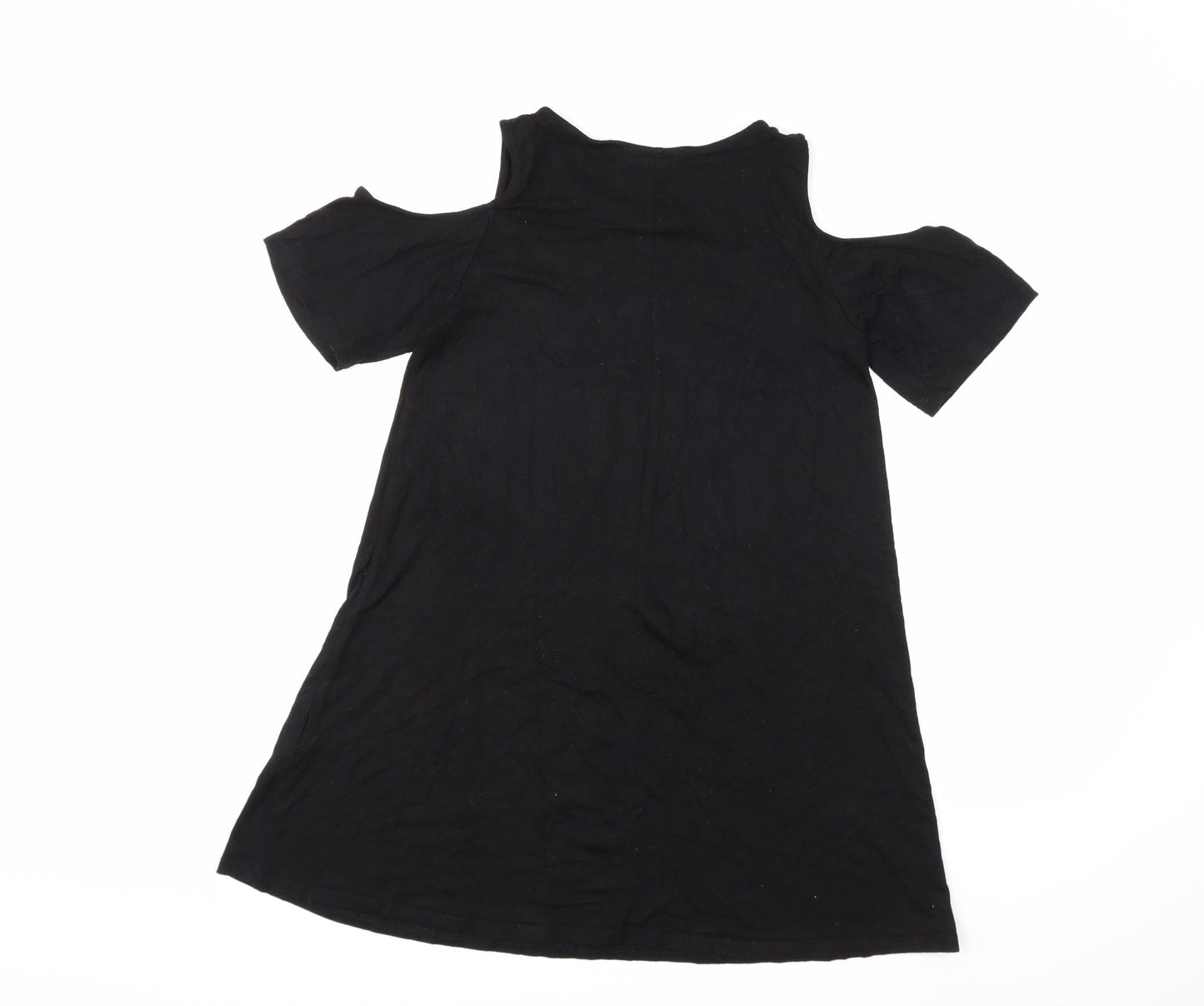 Womens UK Size S Pull&Bear Black Basic T-Shirt