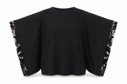 Front view of Beauty Women women’s black jumper, size M