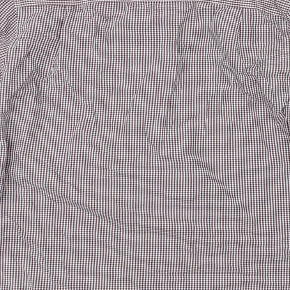 Mens UK Size M Marks and Spencer Red  Button-Up Long Sleeve Casual Shirt