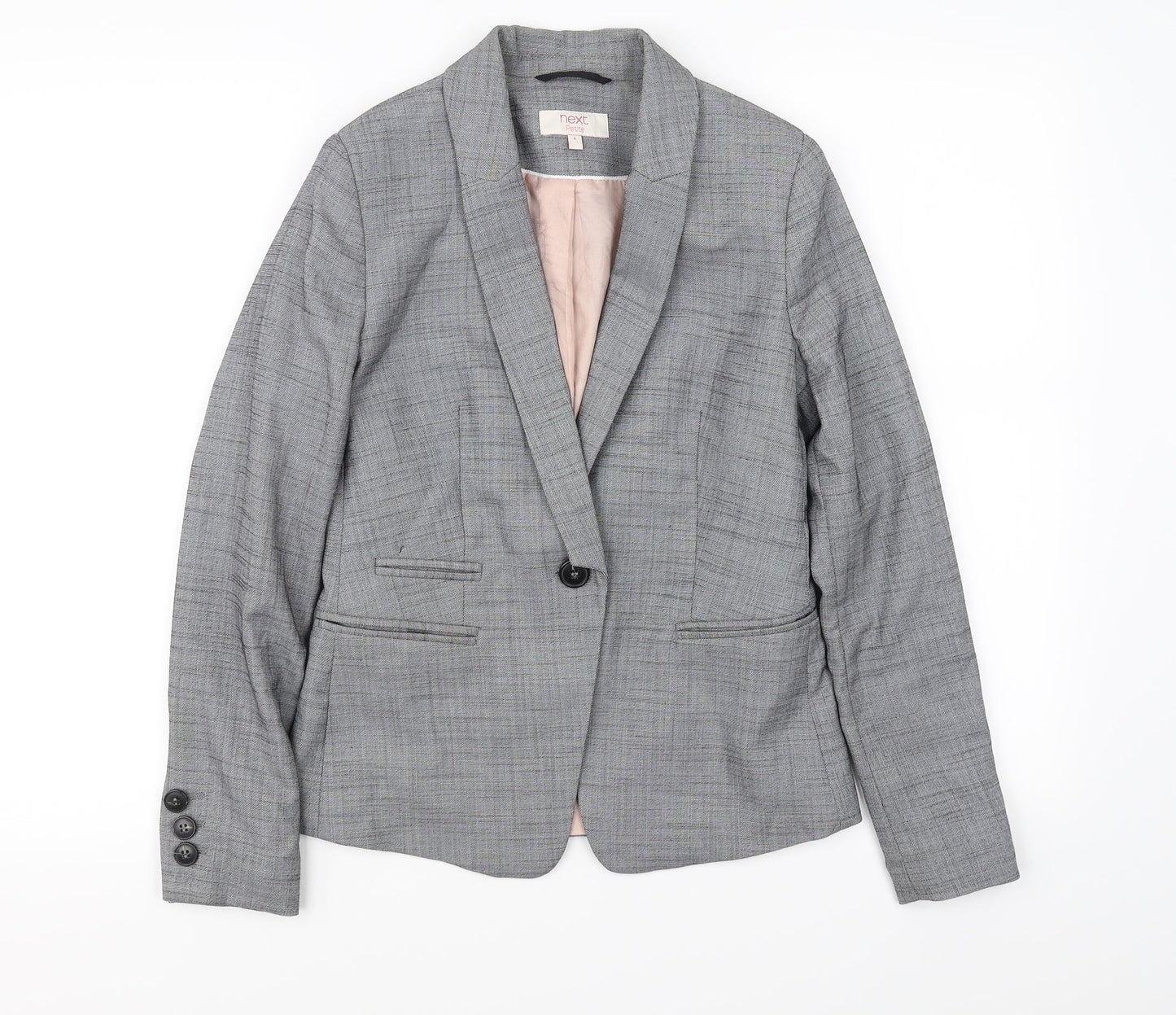 NEXT Womens Grey Check  Jacket Blazer Size 6