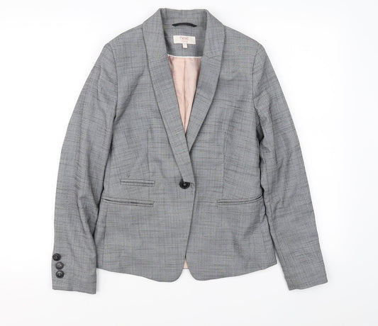 NEXT Womens Grey Check  Jacket Blazer Size 6