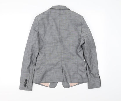 NEXT Womens Grey Check  Jacket Blazer Size 6