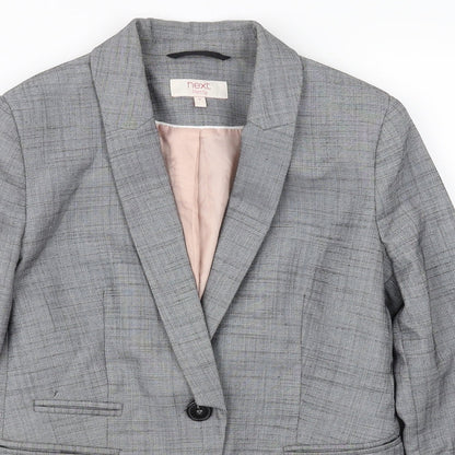 NEXT Womens Grey Check  Jacket Blazer Size 6
