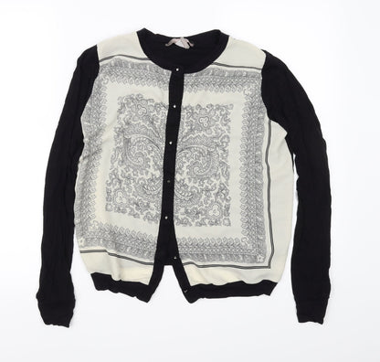 FOREVER 21 Womens Black Floral  Basic Blouse Size M