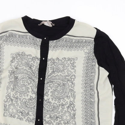 FOREVER 21 Womens Black Floral  Basic Blouse Size M