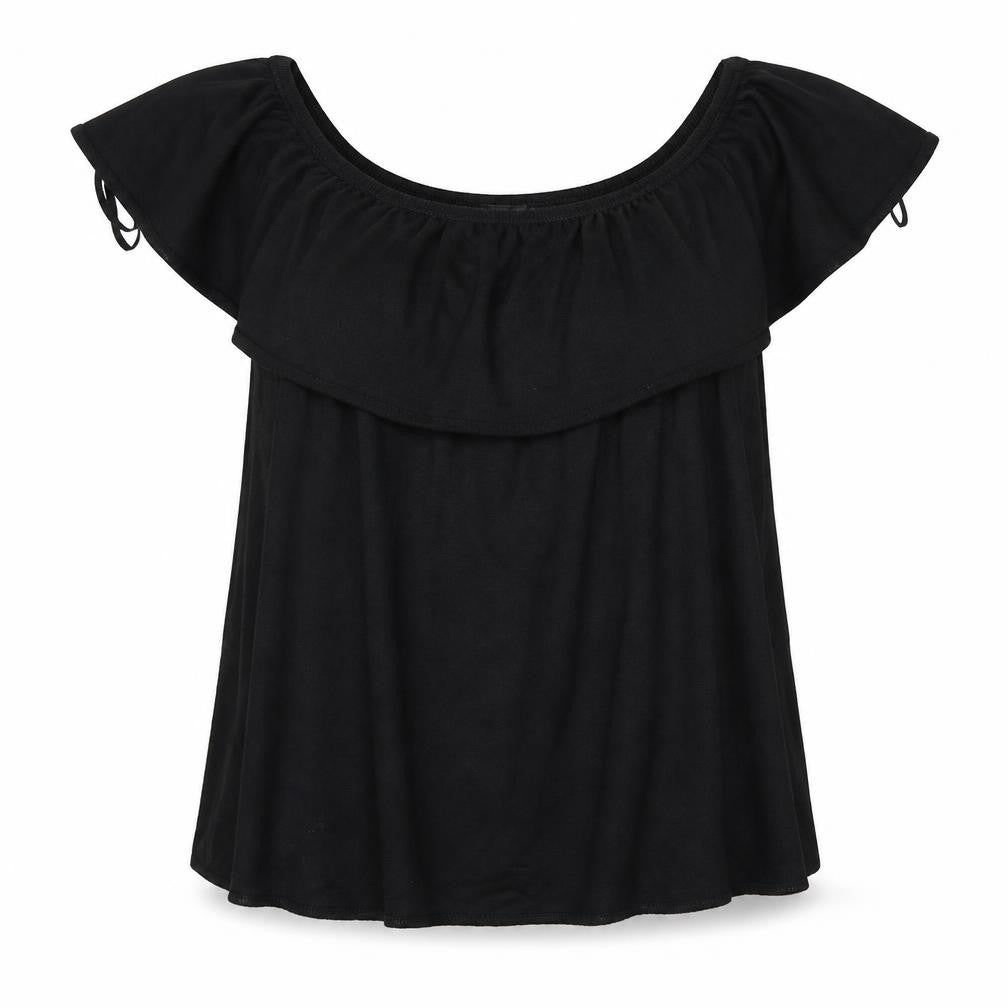 Womens UK Size 6 Topshop Black Basic Blouse
