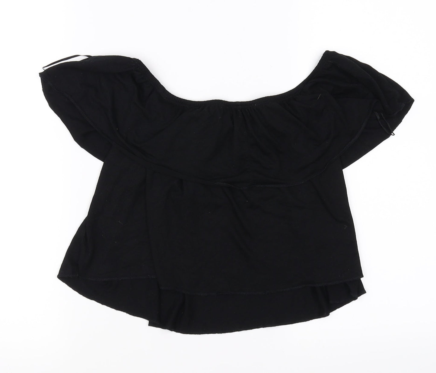 Womens UK Size 6 Topshop Black Basic Blouse