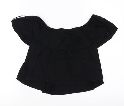 Womens UK Size 6 Topshop Black Basic Blouse