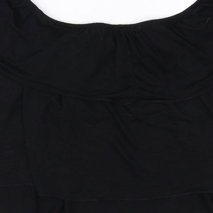 Womens UK Size 6 Topshop Black Basic Blouse