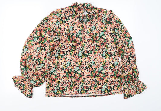 Womens UK Size 8 Preworn Multicoloured Basic Blouse