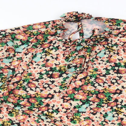 Womens UK Size 8 Preworn Multicoloured Basic Blouse