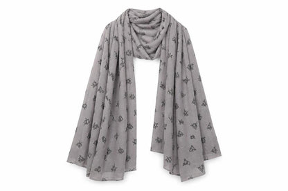 Front view of Dorothy Perkins Grey Shawl/Wrap