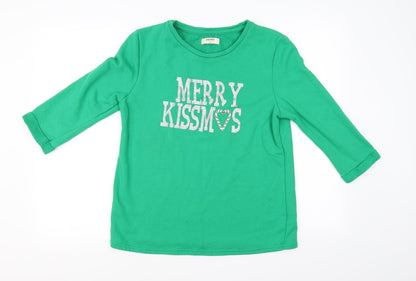 Additional front view of Papaya women’s green jumper, size M