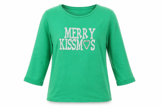 Front view of Papaya women’s green jumper, size M