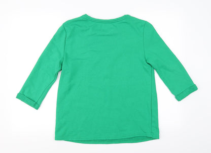 Back view of Papaya women’s green jumper, size M
