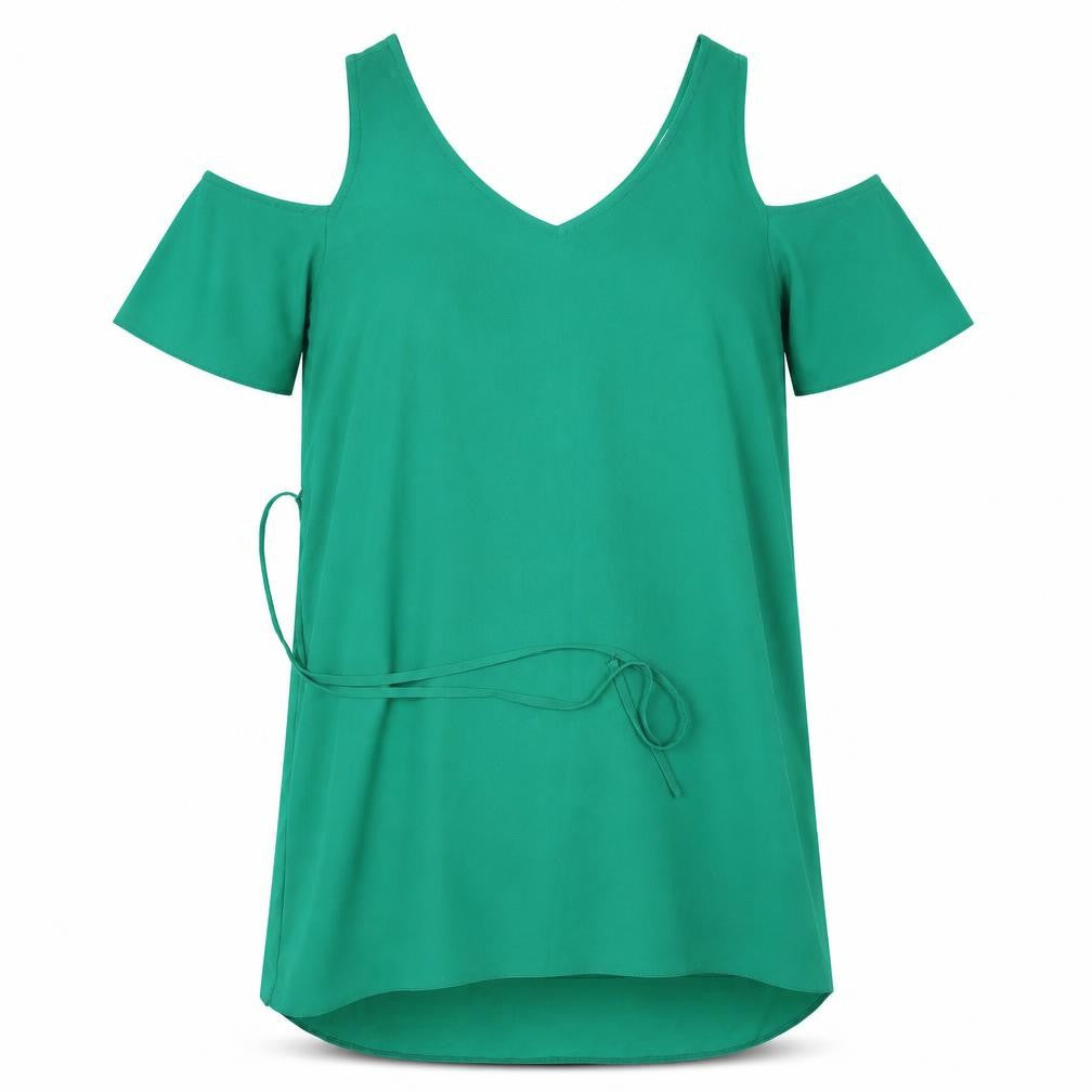 Womens UK Size 14 Papaya Green Basic Blouse