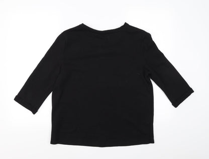 Back view of Papaya women’s black jumper, size M