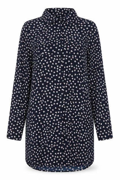 Womens UK Size S Brave Soul Blue Basic Button-Up