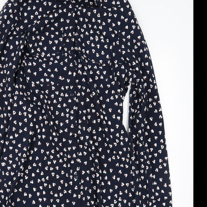 Womens UK Size S Brave Soul Blue Basic Button-Up