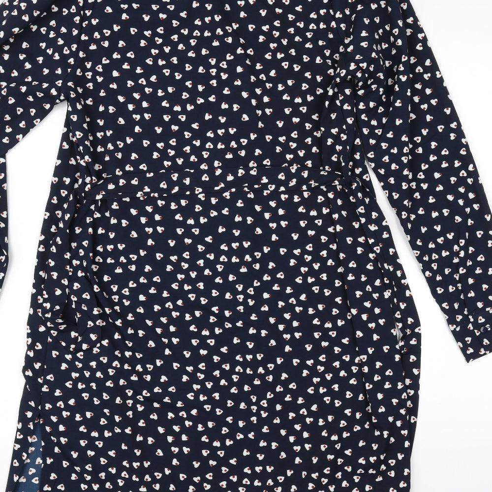 Womens UK Size S Brave Soul Blue Basic Button-Up