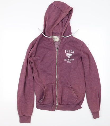 Mens UK Size S River Island Brown Full Zip Hoodie
