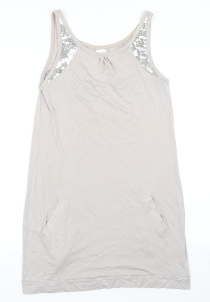 Oasis Womens Grey   Tank Dress  Size S
