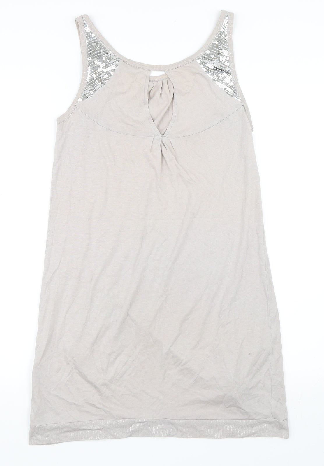 Oasis Womens Grey   Tank Dress  Size S