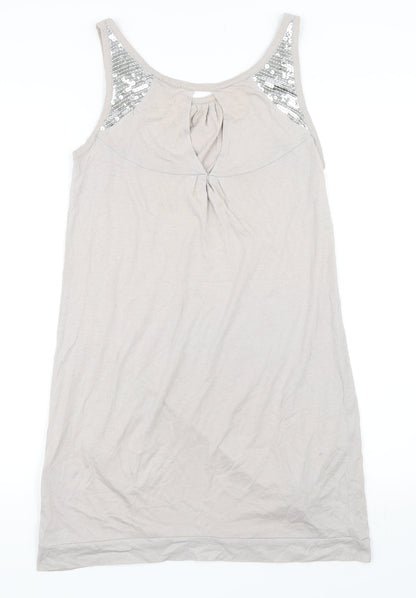 Oasis Womens Grey   Tank Dress  Size S