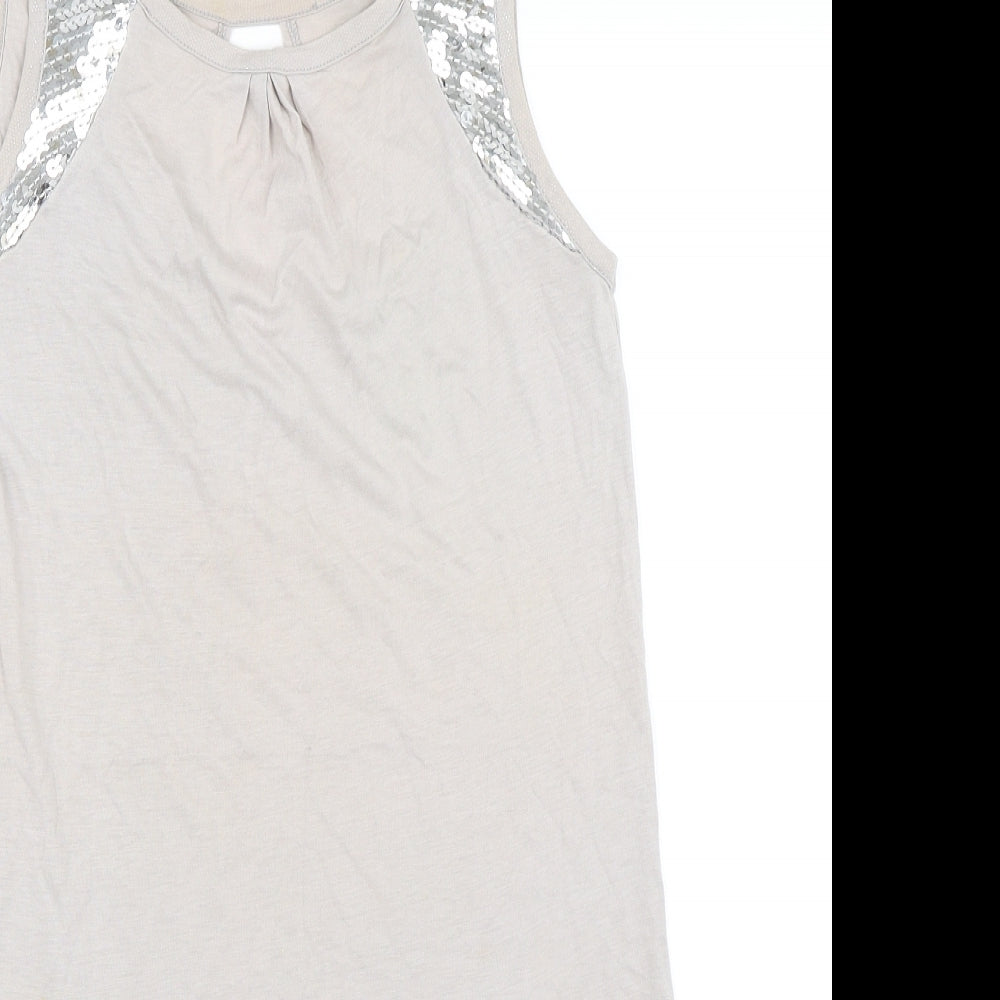 Oasis Womens Grey   Tank Dress  Size S