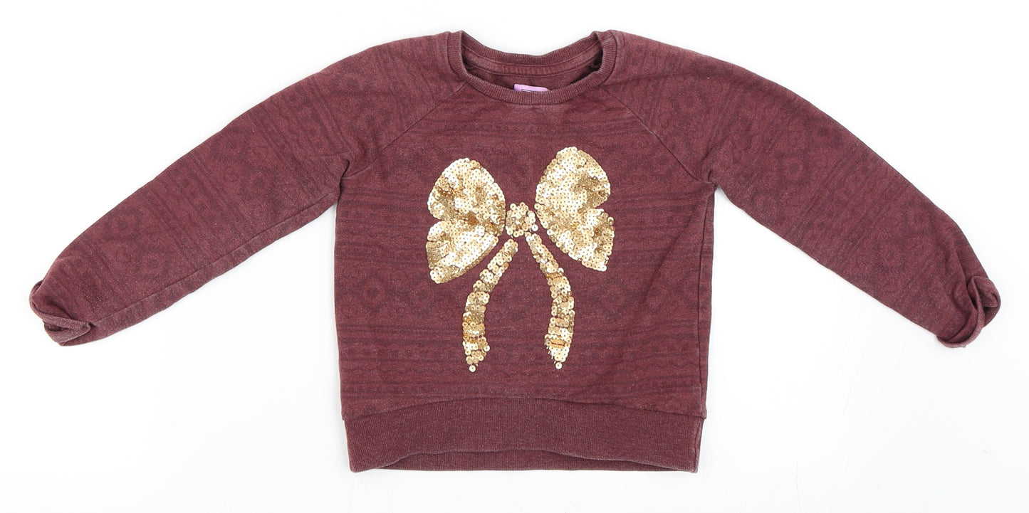 F&F Girls Purple   Pullover Sweatshirt Size 2-3 Years