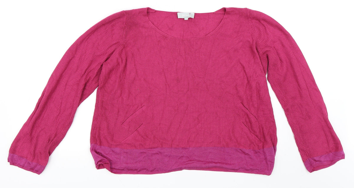 Additional front view of Per Una women’s pink jumper, size UK 16