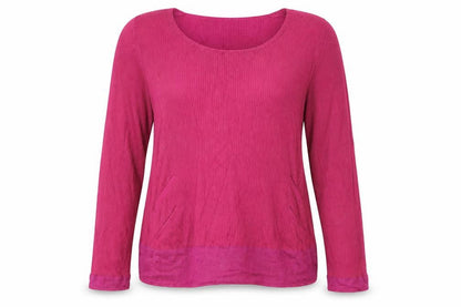 Front view of Per Una women’s pink jumper, size UK 16