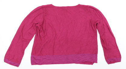 Back view of Per Una women’s pink jumper, size UK 16