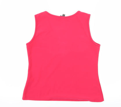 Atmosphere Womens Pink Striped Jersey Basic Tank Size 14