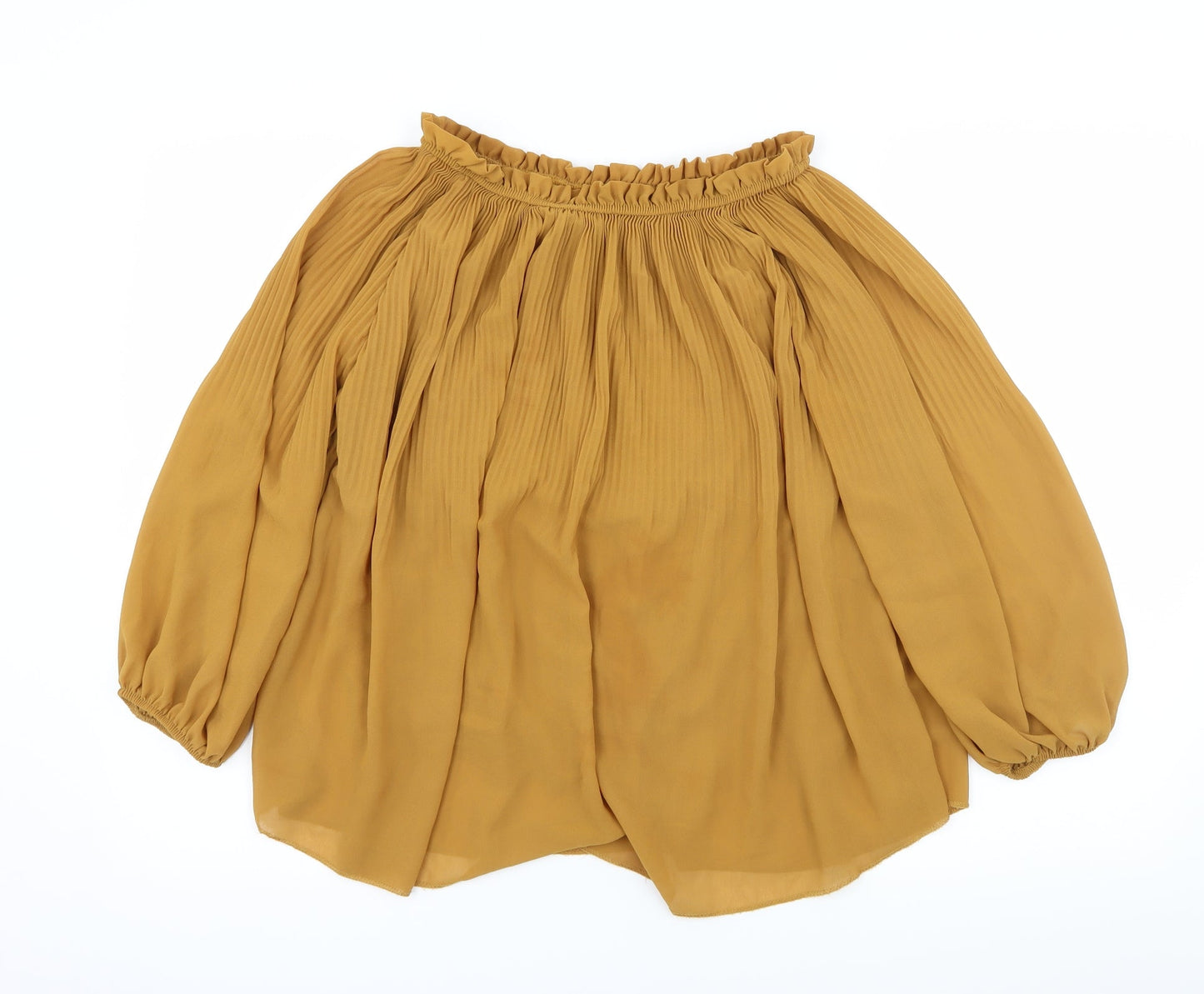 Womens UK Size One Size Preworn Yellow Basic Blouse