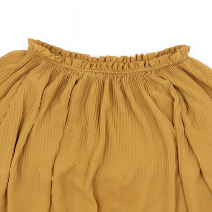 Womens UK Size One Size Preworn Yellow Basic Blouse