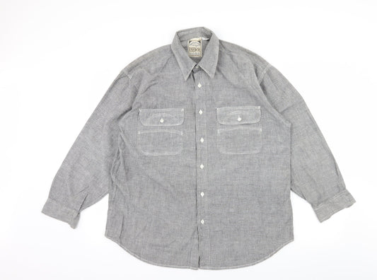 Used Co Mens Grey    Button-Up Size L
