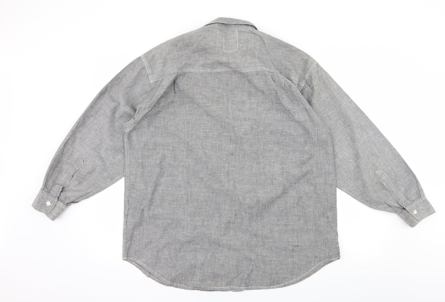 Used Co Mens Grey    Button-Up Size L