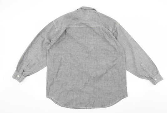 Used Co Mens Grey    Button-Up Size L