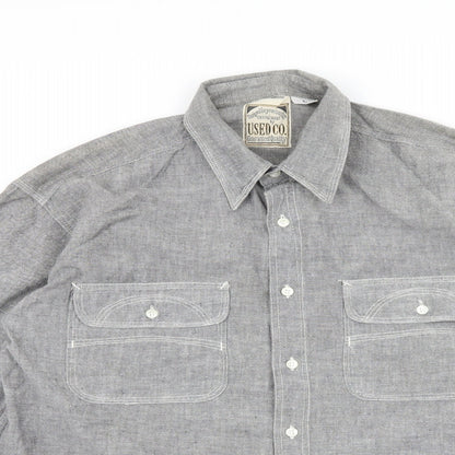 Used Co Mens Grey    Button-Up Size L
